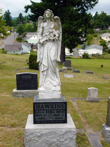 angel statue grave marker
