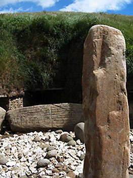 upright stone near Knowth entrance