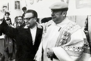 Neruda with Chile's President, Salvadore Allende
