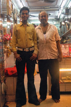 Kolkata shopkeeper and his son
