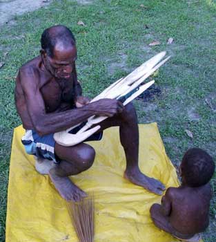 PNG man and child