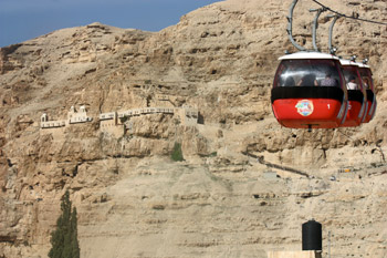 Monastery of Temptation - cable car at Jericho 