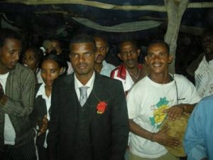 the groom at an Ethiopian wedding