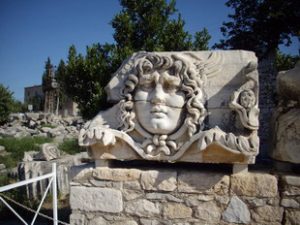 Medusa face at Didyma temple