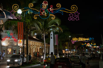 Cozumel Christmas lights