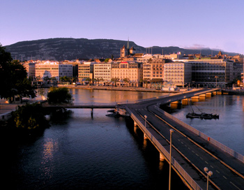 Geneva at dusk