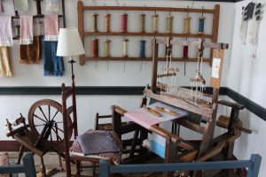 spinning wheel and loom