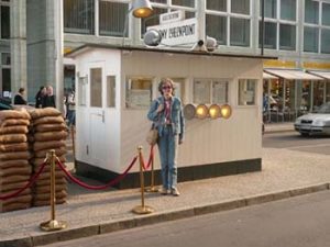 The author at Checkpoint Charlie