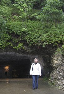 The author at grotte entrance