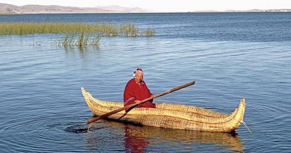 Reed boat Lake Titicaca
