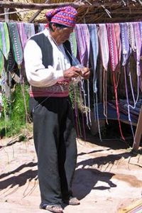 Man knitting