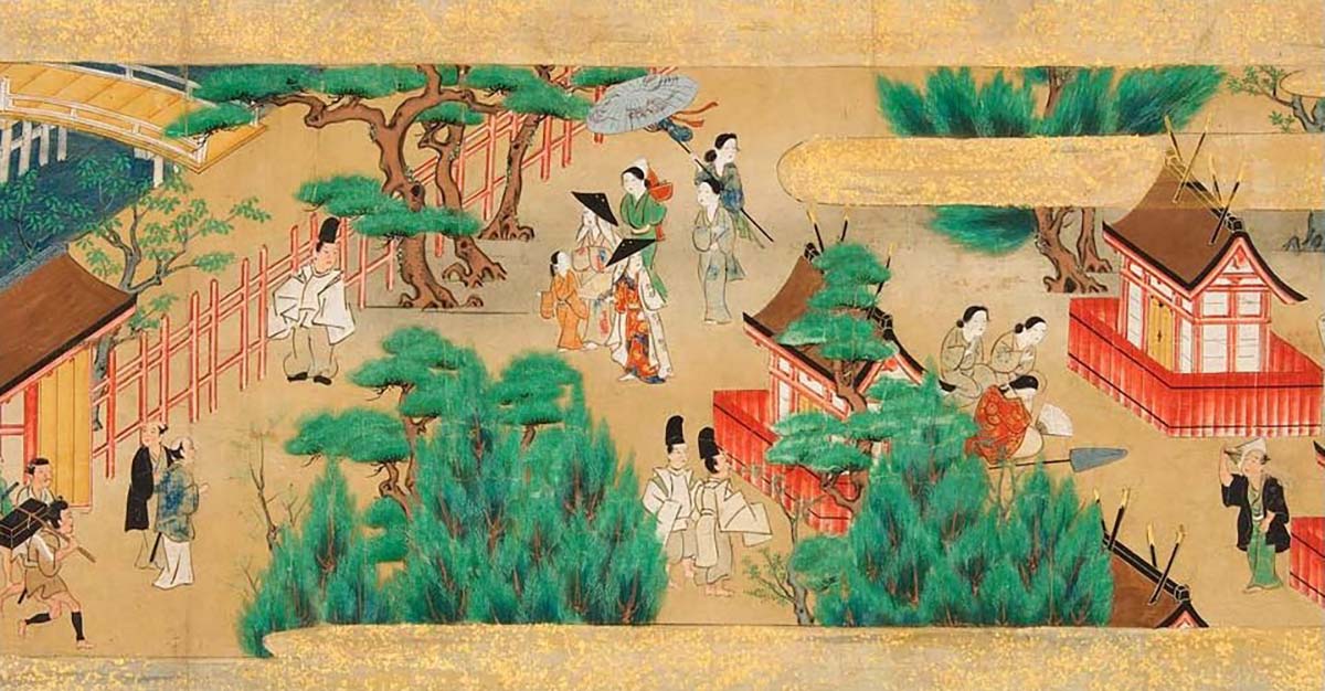 17th century painting of Sumiyoshi Shrine festival