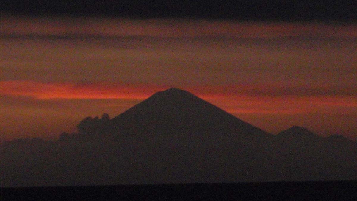 Mount Rinjani at sunset