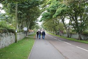 Walking to Lindisfarne village
