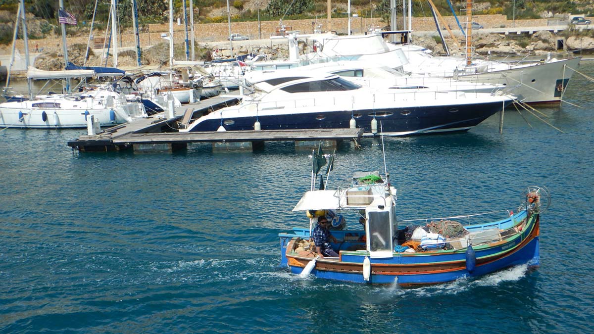 Boats in Malta harbor