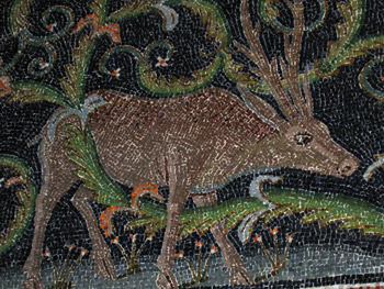 Mosaic of deer in Ravenna