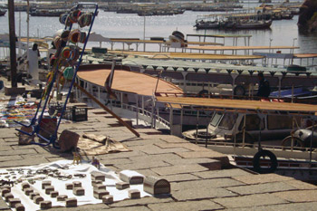 wharf at Aswan, Egypt