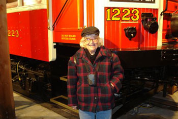 the author, Ruth Kozak, at Burnaby Village Museum