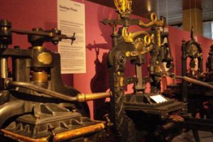 printing press in Gutenberg museum