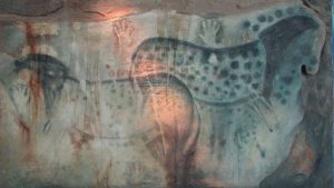 spotted horses in cave painting