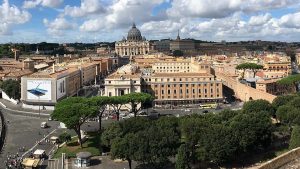 view of Rome and Vatican city