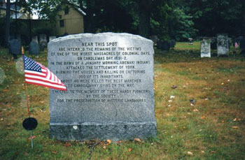 grave marker in Maine cemetery