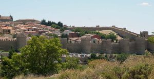 Avila, Spain walls around city