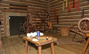 room inside Fort Boonesborough