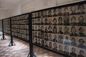 photos of genocide victims in Cambodia museum