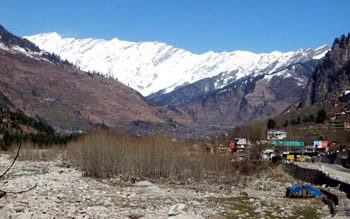 Snowy Himalaya mountains in India