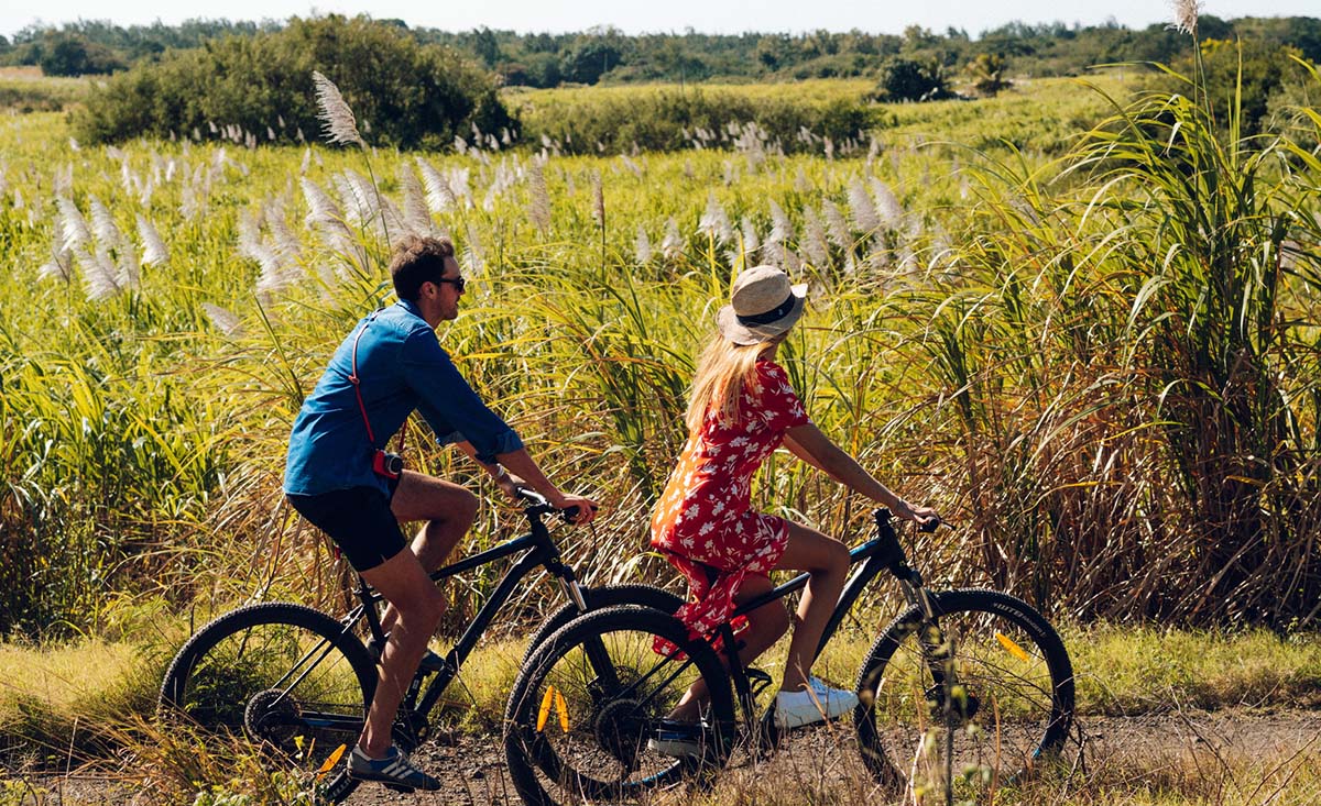 bicycling on Mauritius