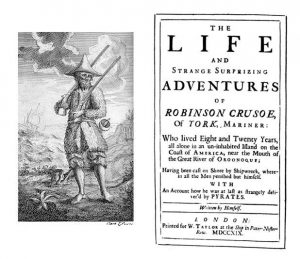 Title page of Robinson Crusoe first edition