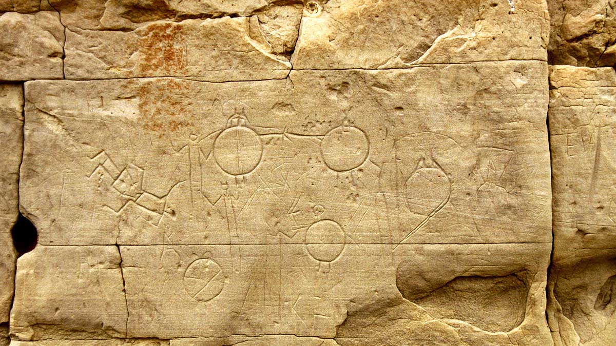 petroglyphs at Writing On Stone Provincial Park, Alberta