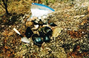 archaeology tools at an Antiqua dig