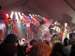 French-Canadian musicians on stage