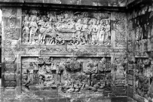 intricate carvings at Borobudur