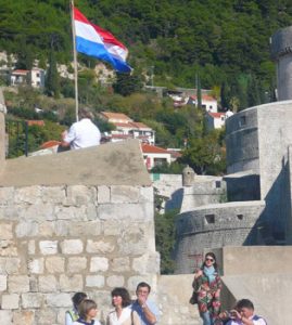 on wall in Dubrovnik