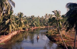 boat on Chetval river, Kondungallur