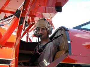 the author in Louisville biplane