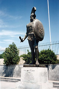 statue of Leonidas in Sparta, Greece