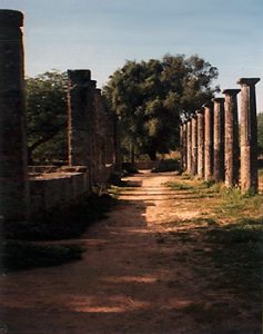 ancient columns remain in Olympia