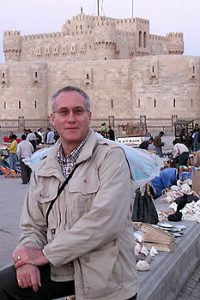 the author at Qaitbay Citadel, Alexandria, Eqypt