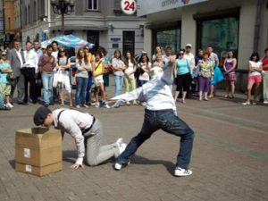 street performers, Moscow