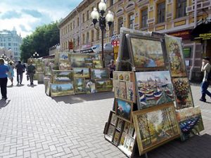 art for sale on Moscow street