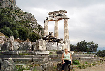 the author on pilgrimage at Delphi
