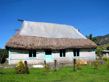 chief's house in Koronisagana village, Fiji