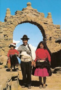 Uros family on Taquile