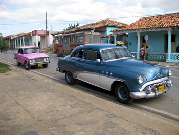 old American automobile on street in Cuba