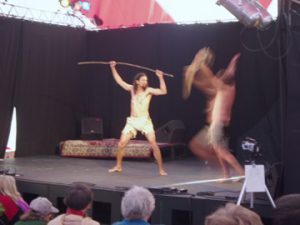 performers on festival stage