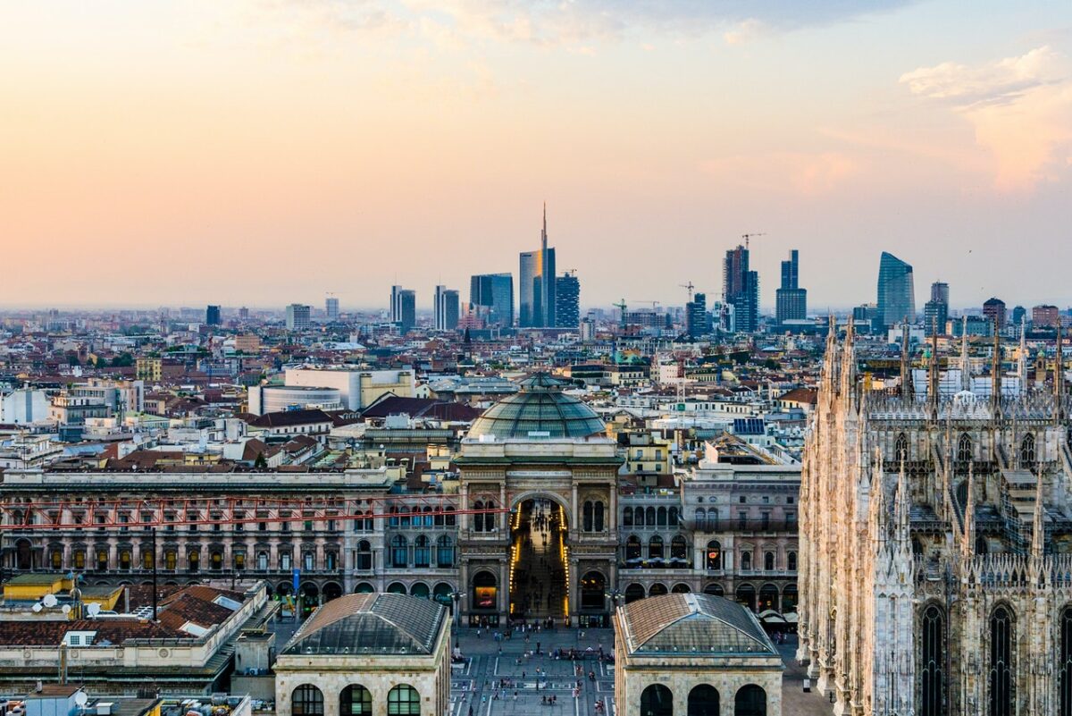 Aerial view of Milan